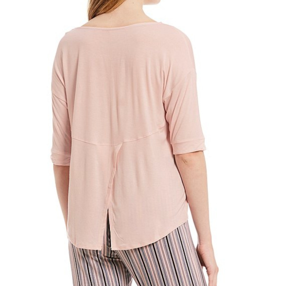 Solid Split-Back Knit Sleep Top - Picture 2 of 3